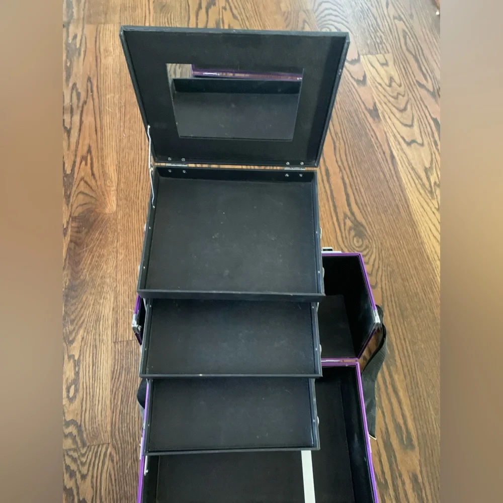 Younique Elegant Purple and Black Makeup Organizer